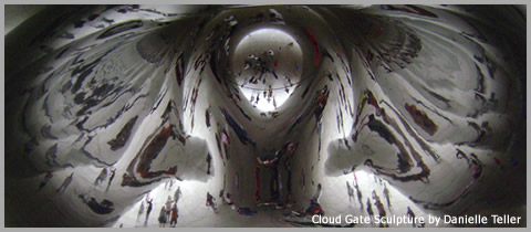 Cloud Gate sculpture, Chicago, by Danielle Teller